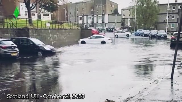 Brutal footage of crazy flooding in Scotland..!! Storm Babet flooded the entire city, 3 died смотреть онлайн