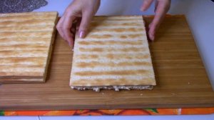 Слоёный ЗАКУСОЧНЫЙ Мясной ТОРТ☆ЛЮБОВЬ с ПЕРВОГО КУСОЧКА☆