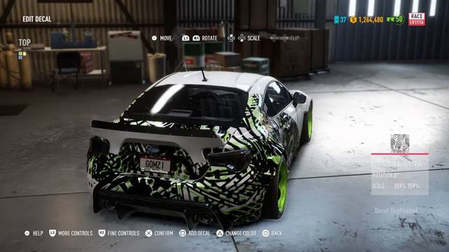 Need for Speed Payback Car customization - Subaru BRZ Vinyl Wrap Build смотреть онлайн