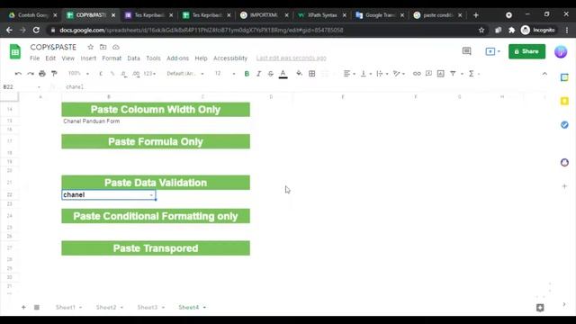 Tutorial Google Spreadsheet Bagian 3 Cara Copy & Paste di Google Spreadsheet смотреть онлайн