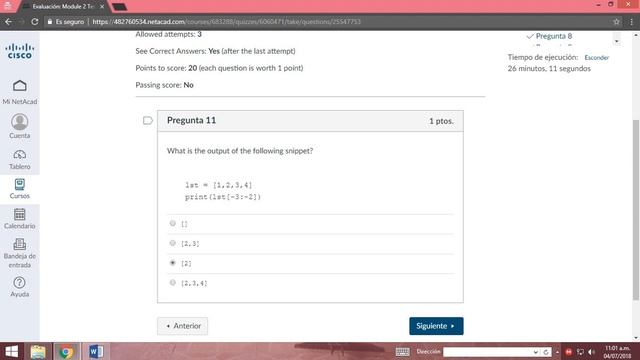 Evaluación: Module 2 test *Programación Python* Resuelto Cisco. смотреть онлайн