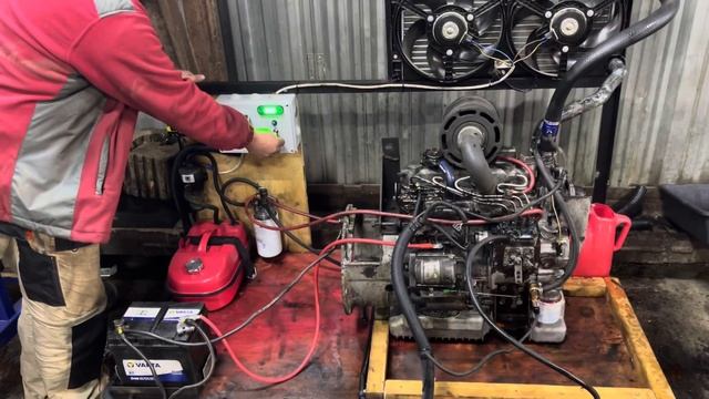 Стенд для обкатки двигателя. Kubota V1505 смотреть онлайн