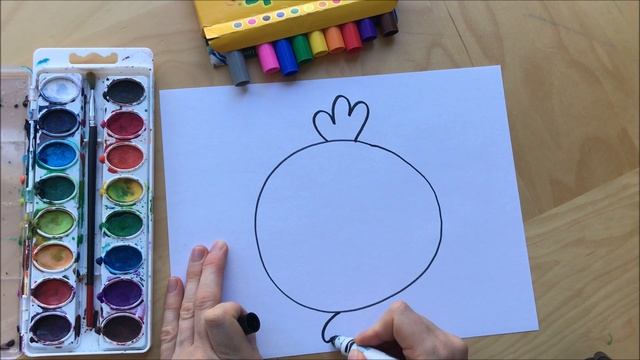 Уроки рисования для самых маленьких. Пошагово рисуем цыпленка смотреть онлайн