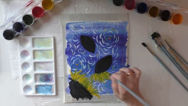 Подсолнухи в стиле Ван Гог смотреть онлайн