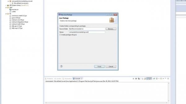 Mahout Item Recommender Tutorial using Java and Eclipse