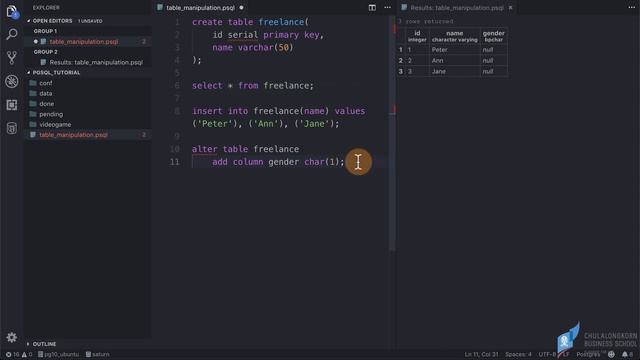 สอน PostgreSQL: การปรับโครงสร้างตารางด้วยคำสั่ง ALTER TABLE смотреть онлайн