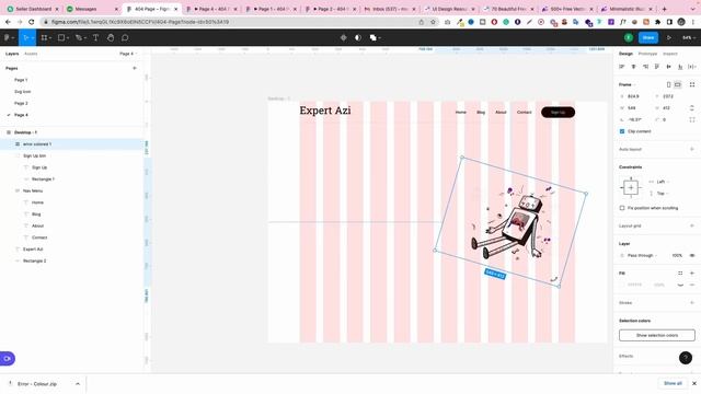 Design 404 Page UI in Figma with source file | Expert Azi | 404 Page Ui Figma смотреть онлайн
