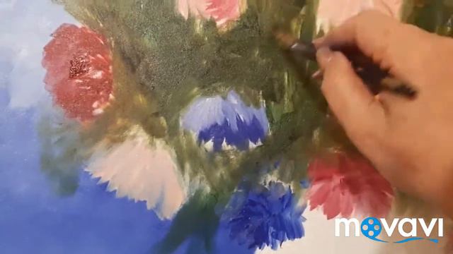 Розовое настроение. Картина маслом, холст смотреть онлайн