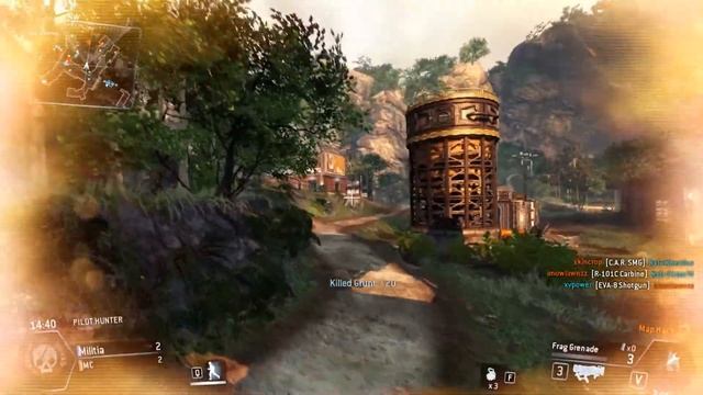 Titanfall: Awesome MEGA kill to start off a game (Backwater, IMC Rising game play) смотреть онлайн