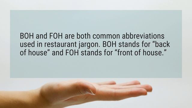 What is FOH and BOH? смотреть онлайн