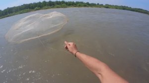 Рыбалка Кастинговой сетью! р. Лаба!