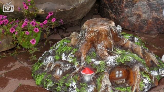 Декоративная крышка люка ДОМ ГНОМА ➡ Садовый центр Хитсад Фигурки из полистоуна для сада. смотреть онлайн