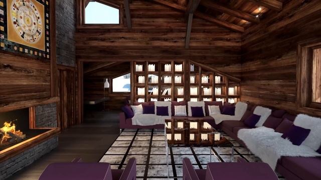 Chalet Divinity à Megève Film 3D Vue 3D. Architecture 3D. Chalet 3D смотреть онлайн