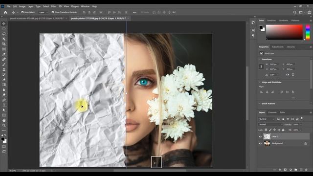 Turn Photo Into Paper Texture Effect In Photoshop cc 2021 | Photoshop Tutorial смотреть онлайн