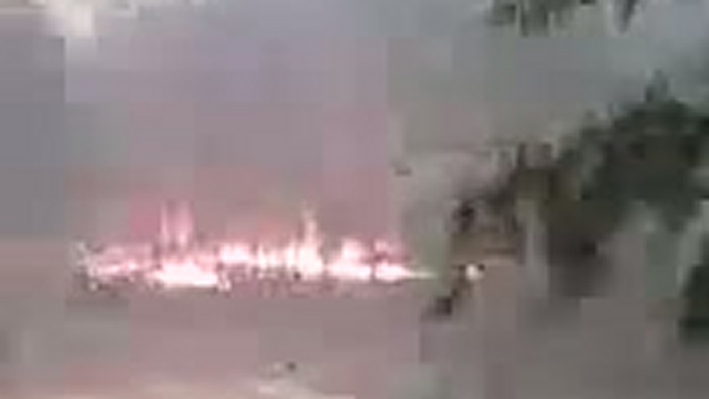 Пожар в больнице 8 (Воронеж)-вид с балкона 2 смотреть онлайн