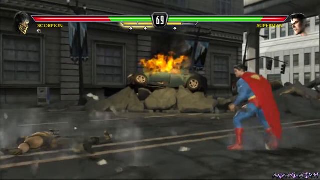 Mortal Kombat vs DC Universe #5 MK side Scorpion [Superman Is Here!] смотреть онлайн