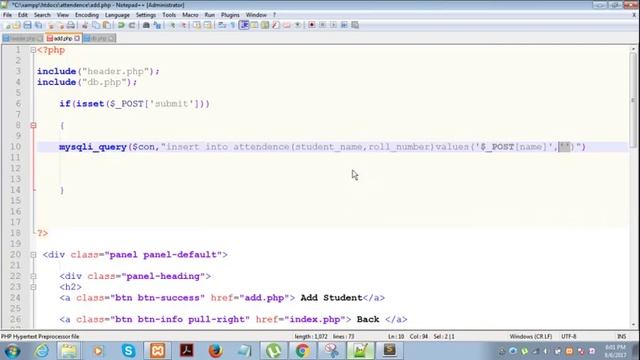 Attendance Management System in PHP:PART 2 смотреть онлайн