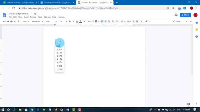 Type in Hindi in Google Docs смотреть онлайн