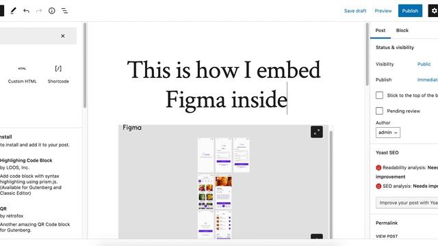 How to embed Figma file to wordpress смотреть онлайн