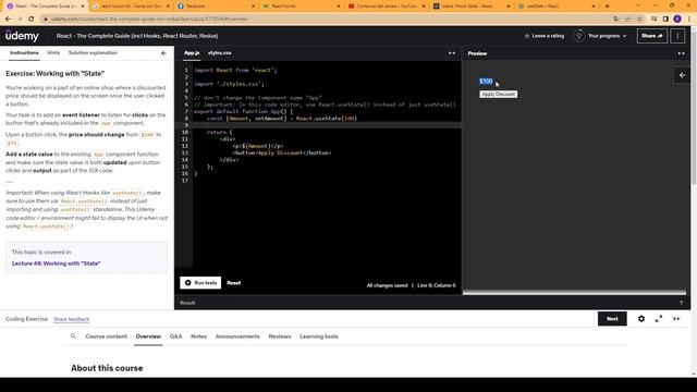 React.js useState basic Challenge смотреть онлайн