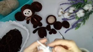 Мастер Класс на Чебурашку из плюшевой пряжи!!! #вязаныеигрушки #подарки