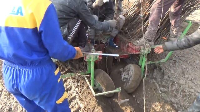 Посадка сада при помощи посадочной машины смотреть онлайн
