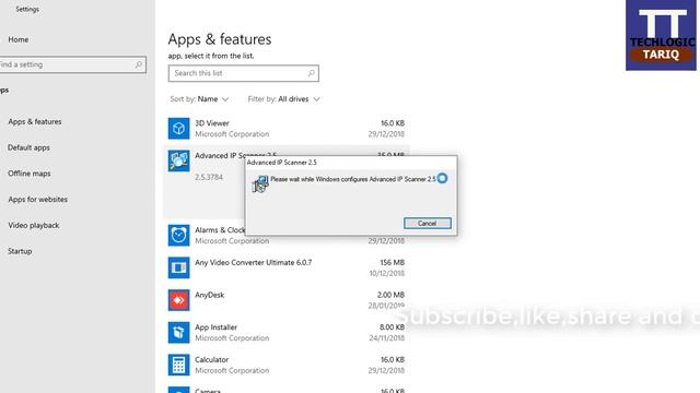 How to install uninstall Advance IP Scanner Techlogic Tariq смотреть онлайн