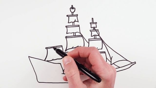 How to Draw Pirate Ship Step by Step смотреть онлайн