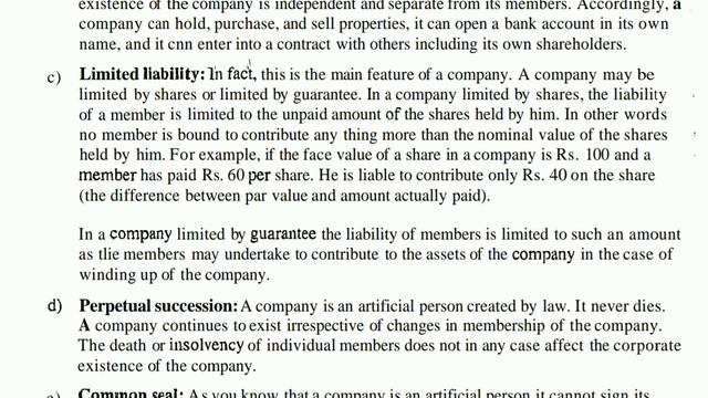 IGNOU : ECO 14 - Accountancy II , Unit 11 : Topic - Company & It's Features смотреть онлайн