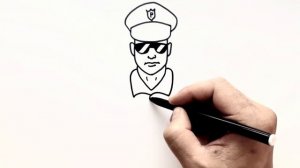Easy Police Drawing - How to draw a Policeman easy step by step
