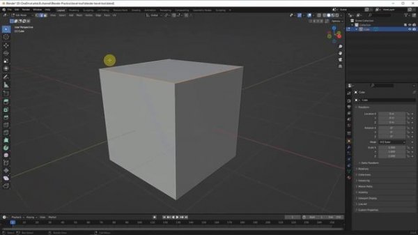 How to round the edges of a cube in Blender | Bevel Tool and Bevel Modifier