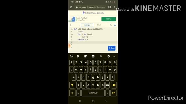 Python Program To Add All The Elements of A List||G_PROGRAMMING смотреть онлайн