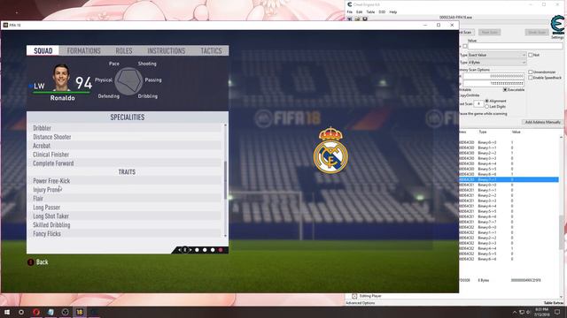 FIFA 18 EDIT PLAYERS TRAITS, POTENTIAL, AGE,.... WITH CHEAT ENGINE CAREER MODE смотреть онлайн