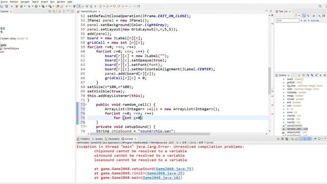 hello game src game Game2048 java Eclipse IDE 2021 12 04 23 01 42 смотреть онлайн
