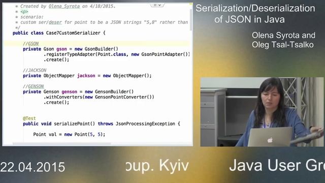 Java User Group Meeting "Java object to / from JSON" смотреть онлайн