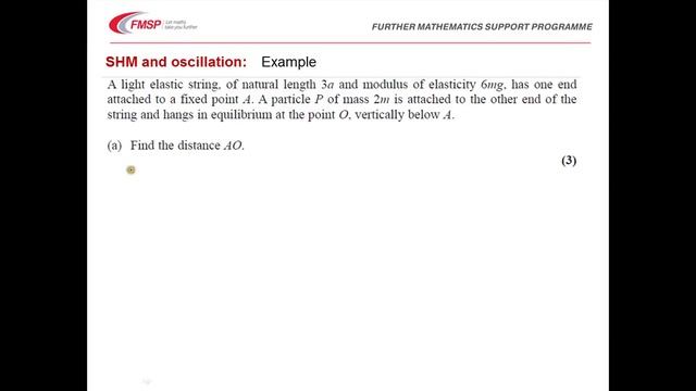 FMSP Revision Video: Edexcel M3 - Elasticity and oscillation смотреть онлайн