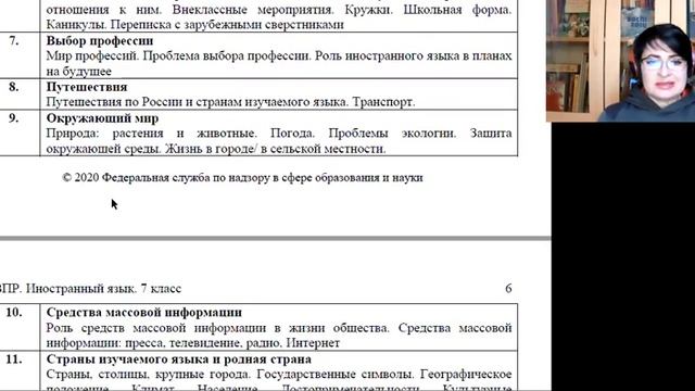 Описание работы ВПР по англ.яз. 7 класс. смотреть онлайн