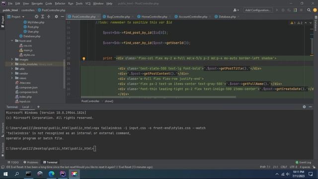 'tailwindcss' is not recognized as an internal or external command,operable program or batch file. смотреть онлайн