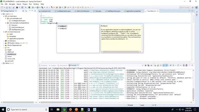 7 Spring boot application deployment using Manifest file in Pivotal cloud foundry PCF смотреть онлайн