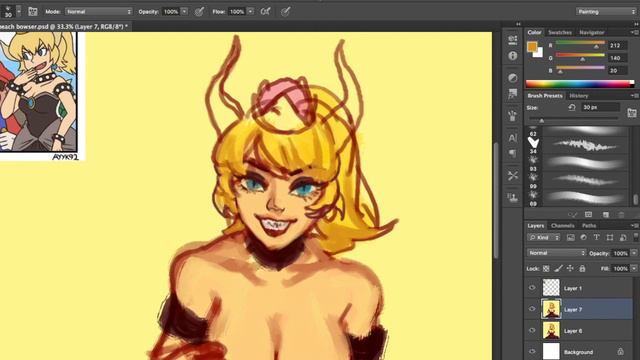 Peach Bowser Speedpaint смотреть онлайн
