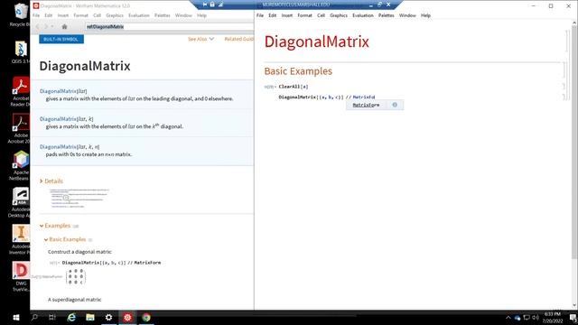 Linear Algebra in Mathematica with Identity Matrix and Diagonal Matrix and Orthogonalize смотреть онлайн