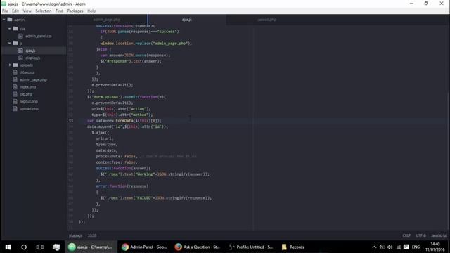 Sending data and files using jQuery Ajax смотреть онлайн