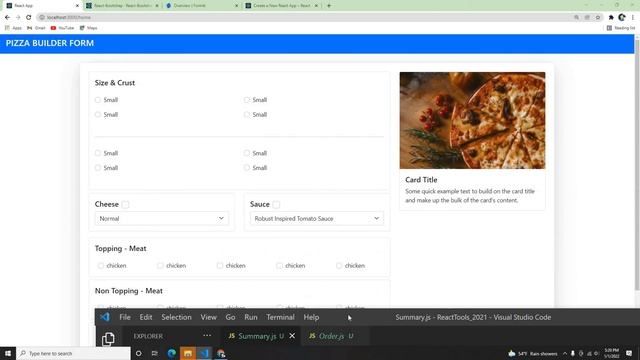 React Formik & React-Bootstrap - Pizza Builder Form смотреть онлайн