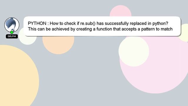 PYTHON : How to check if re.sub() has successfully replaced in python? смотреть онлайн