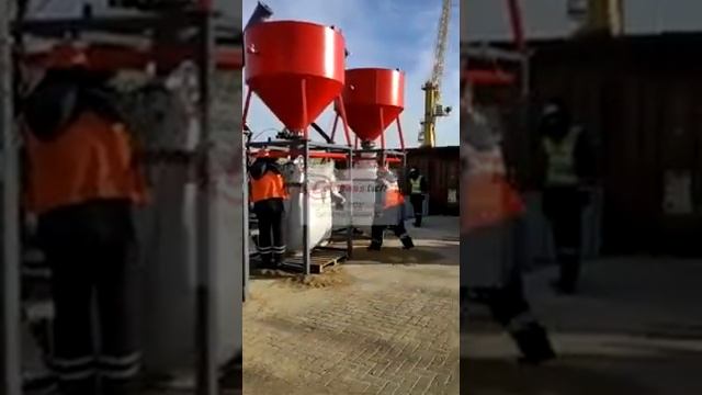 ООО Циркуль ТМ Compasstech разгрузка вагонов хопперов и фасовка в мешки МКР. смотреть онлайн