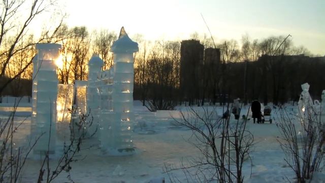 Ледяной город и закатное солнце смотреть онлайн