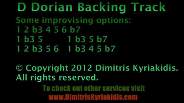 D Dorian 2nd mode of the C major scale - Groovy Backing Track! смотреть онлайн