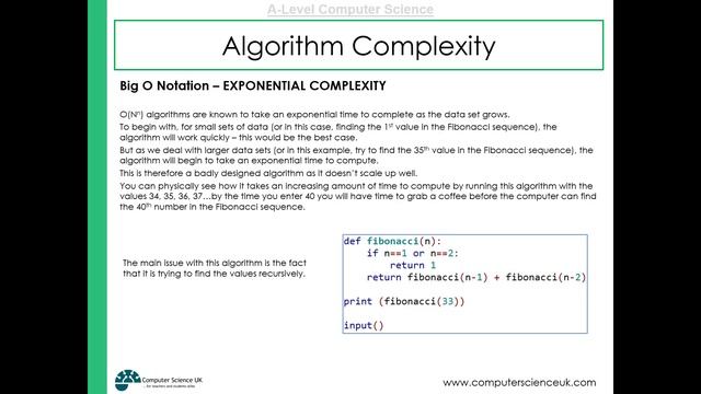 29 Algorithm Complexity & Big O Notation - A-Level Computer Science - www.revisecomputerscience.com смотреть онлайн