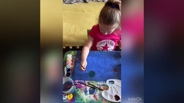 Рисуем гуашью «Космос». Учимся рисовать красками. смотреть онлайн