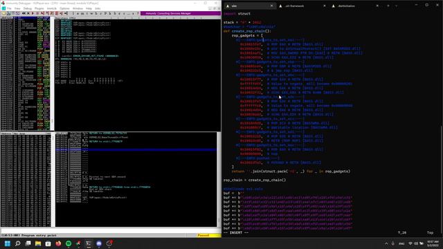 buffer overflow bypass ASLR and DEP with ROP Chain смотреть онлайн